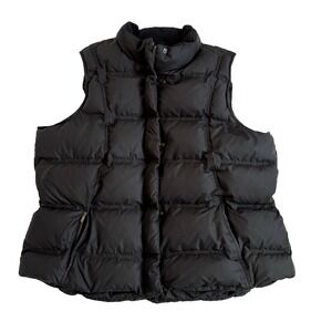 Eddie Bauer Goose Down Puffer Vest Women 2X 20 22 Quilted Sleeveless Jacket Warm